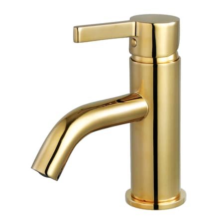Kingston Brass SingleHandle Bathroom Faucet with Push PopUp, Polished Brass LS8222CTL